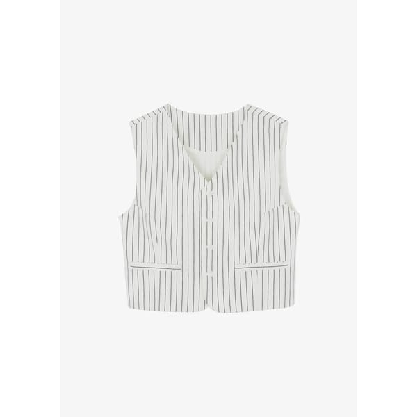 WHITE AND BLACK PINSTRIPE WAISTCOAT
