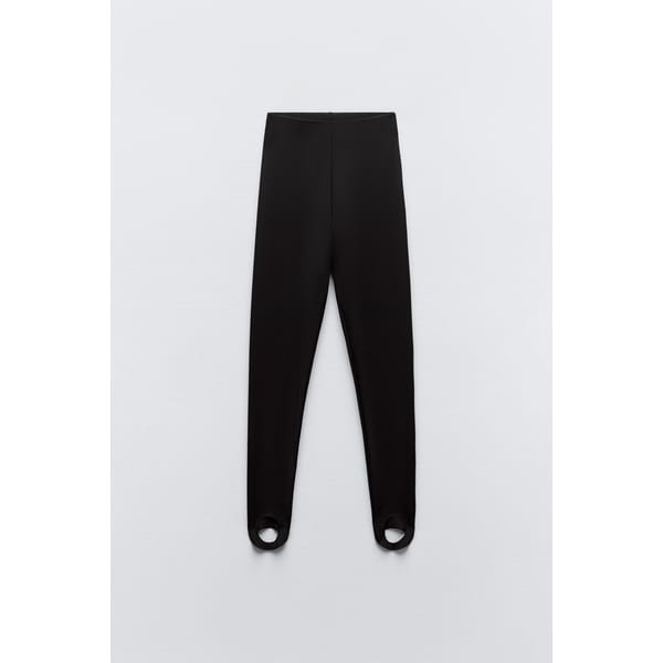 black stirrup leggings