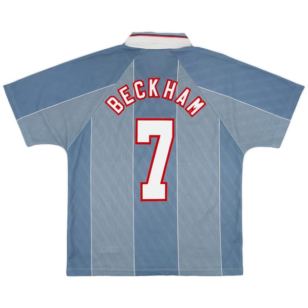 1996-97 England Away Shirt Beckham #7 - 6:10 - (L)
