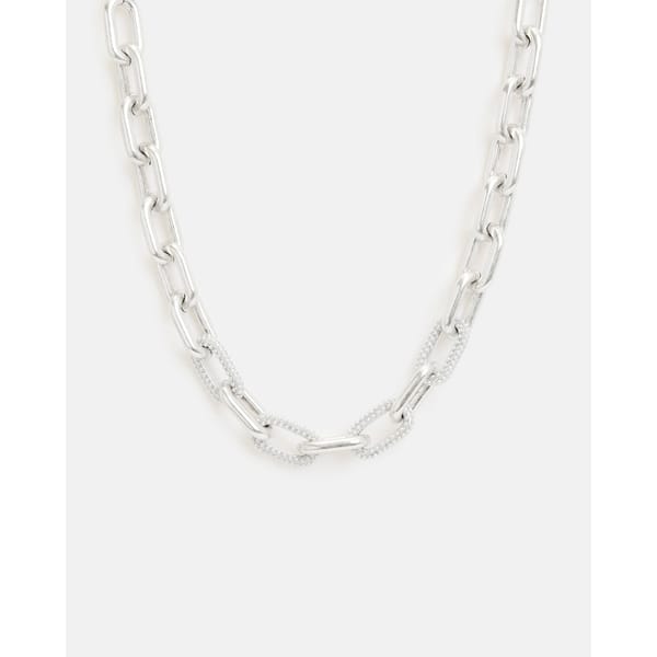 silver chunky chain necklace
