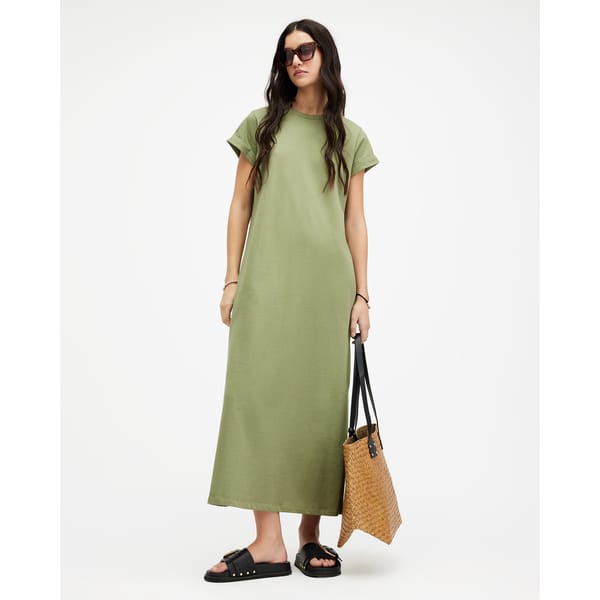 Anna Crew Neck Short Sleeve Maxi Dress