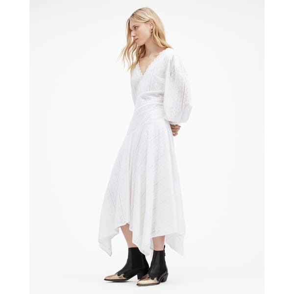 Aviana V-Neck Broderie Maxi Dress