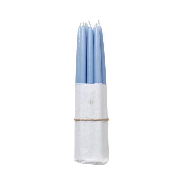 blue tapered candles