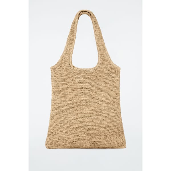 oversized raffia shopper