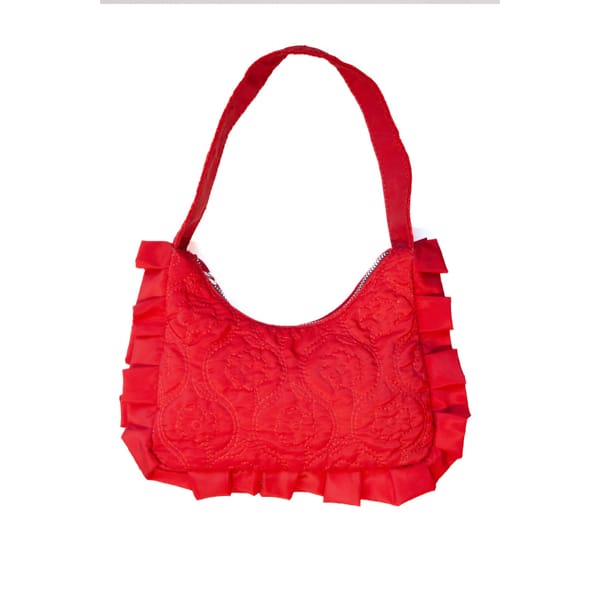 red frill bag