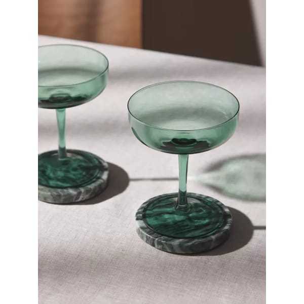 GREEN Coupe Cocktail Glass, Set of 2, 165ml, Green