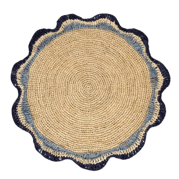 MAISON FLANEUR Garden Party Pinwheel Raffia Placemat