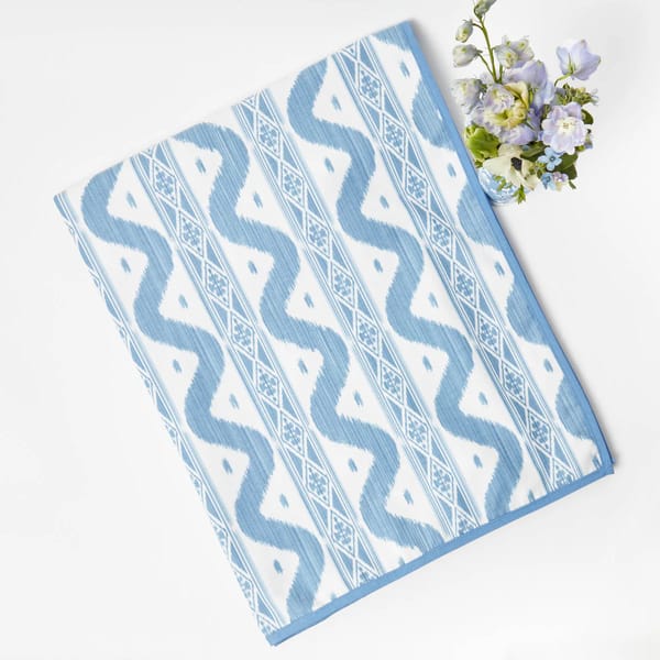 blue ikat tablecloth