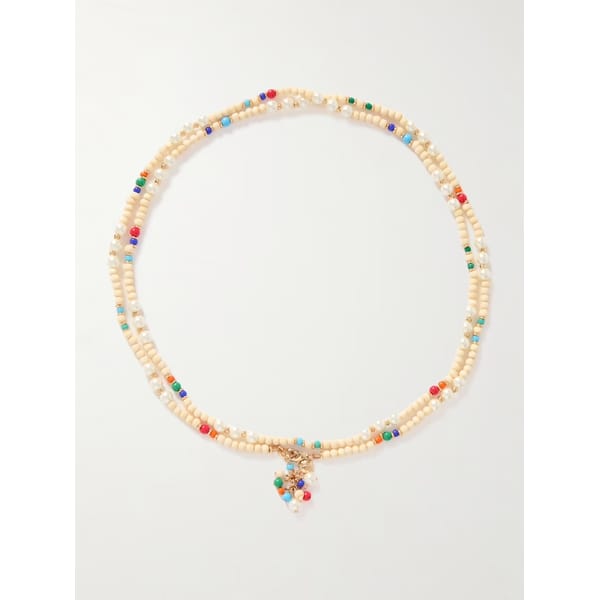 ROXANNE ASSOULIN The Light Hearted gold-tone, enamel and pearl necklace