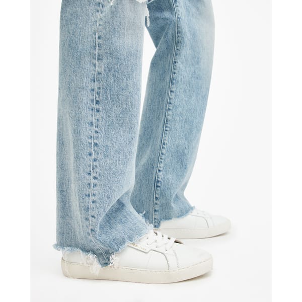 Sheer Round Toe Leather Trainers
