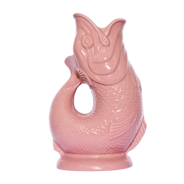 THE ORIGINAL JUG FACTORY Pink Original Gluggle Jug pitcher fish vase