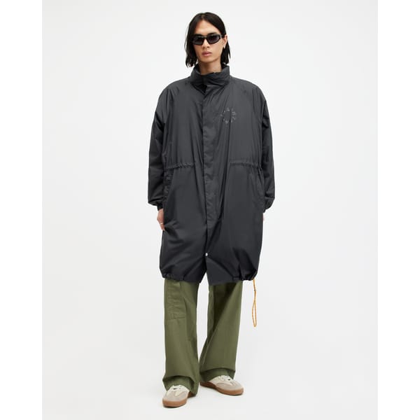 Tierra Lightweight Logo Print Parka Coat