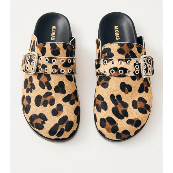 leopard print mules