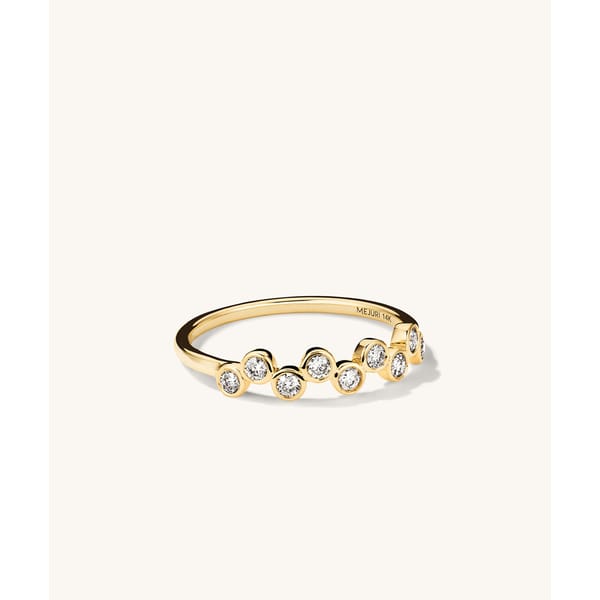 Bezel Lab Grown Diamond Zig-Zag Ring