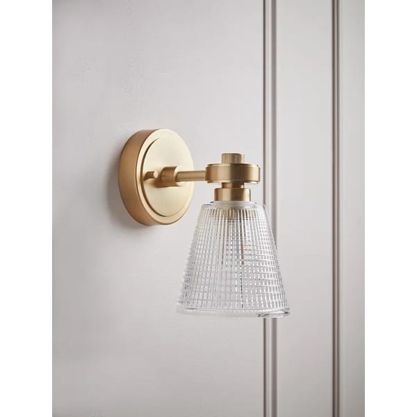 COX AND COX Textured Glass Wall Light