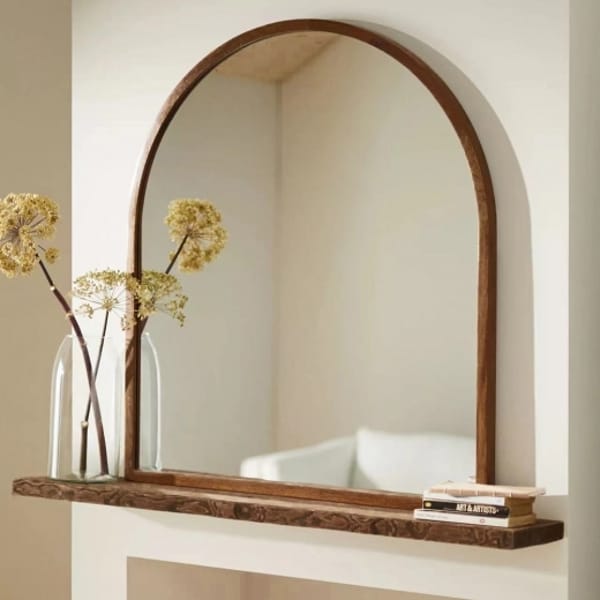 cult furniture Oxleigh Wall Mirror, Walnut