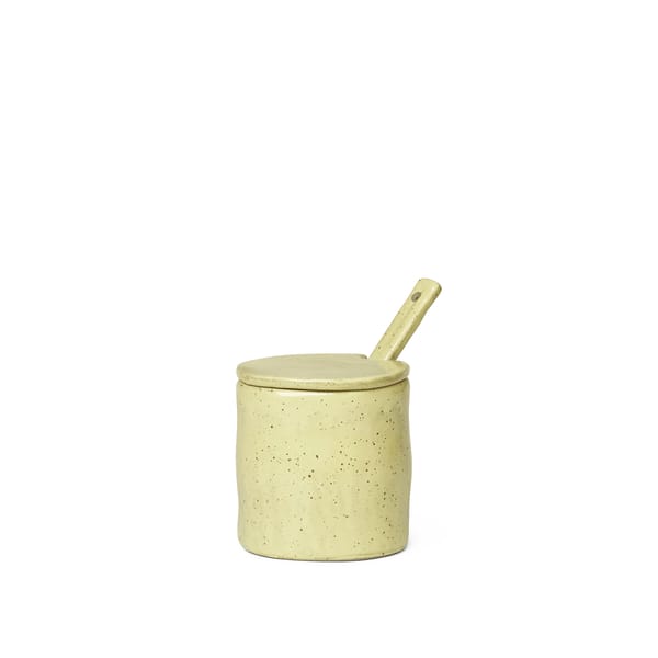 lime green Flow Jar with spoon