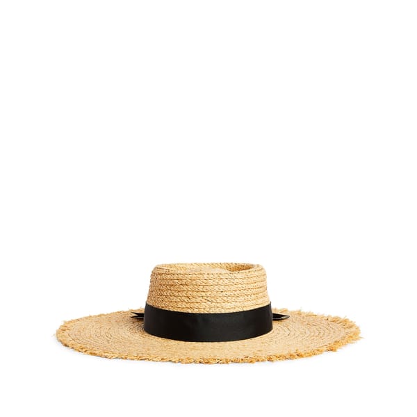 LACK OF COLOR Raffia Frayed Ventura Hat