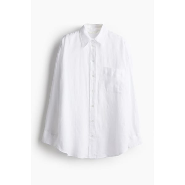white linen shirt