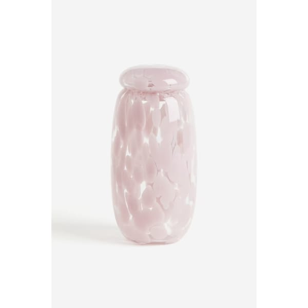 pink Tall Glass Jar