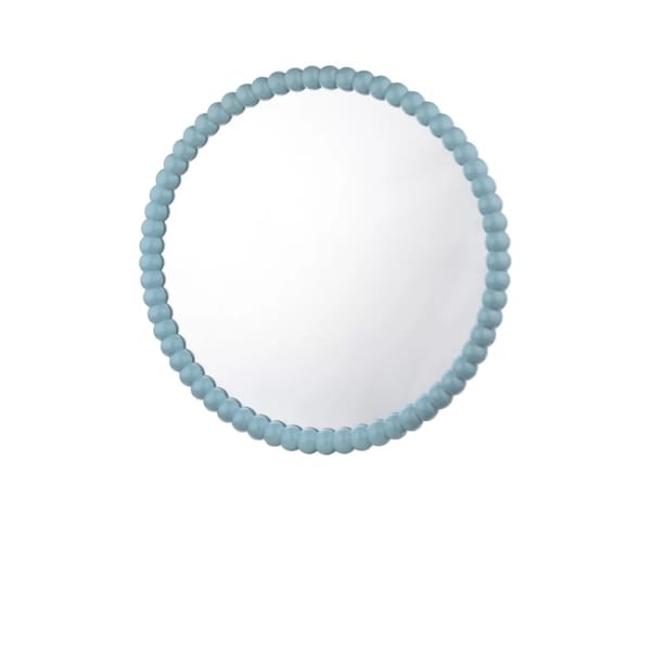 Där Ruan Bobbin Round Wood Frame Wall Mirror, 70cm