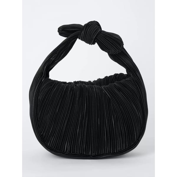 JL Satin Knot Grab Bag, Black