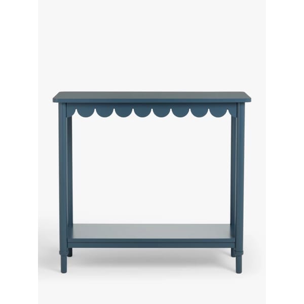 John Lewis ANYDAY blue scalloped console table