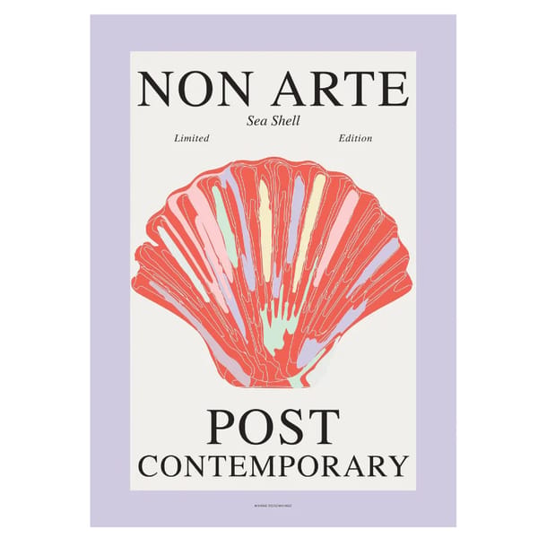 Sea Shell Red Poster Print