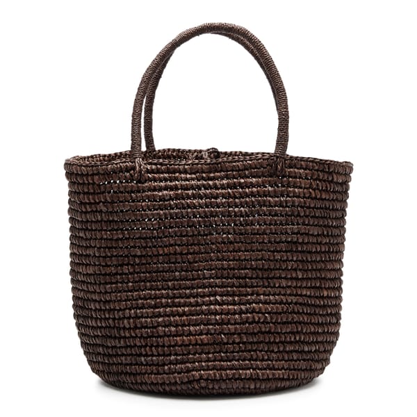 brown N SENSI STUDIO New Season Medium raffia basket bag