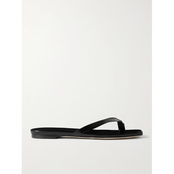 BLACK Renee Leather Flip Flops