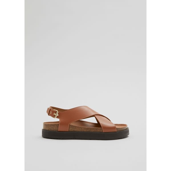 & OTHER STORIES brown leather sandals