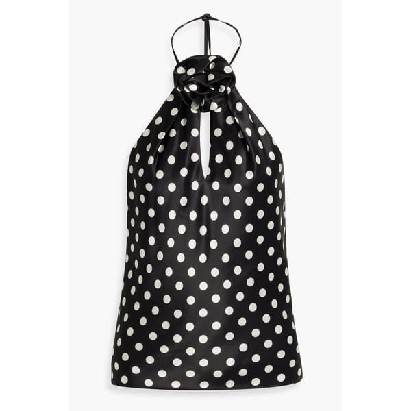 polka dot halterneck top