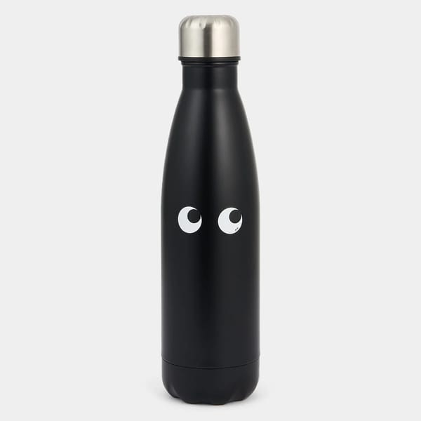 Eyes Reusable Water Bottle Stainless Steel in Black