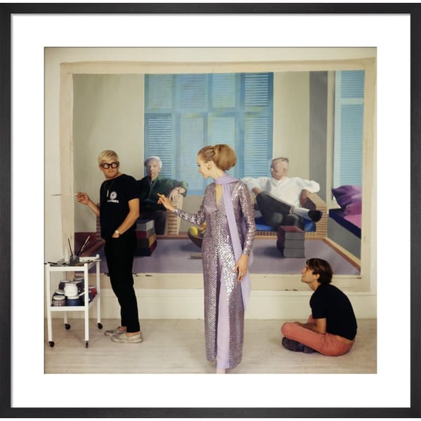 David Hockney, Maudie James & Peter Schlesinger, Vogue December 1968