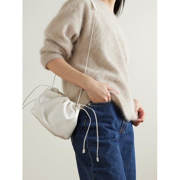 LOULOU STUDIO + NET SUSTAIN Mireille satin bucket bag