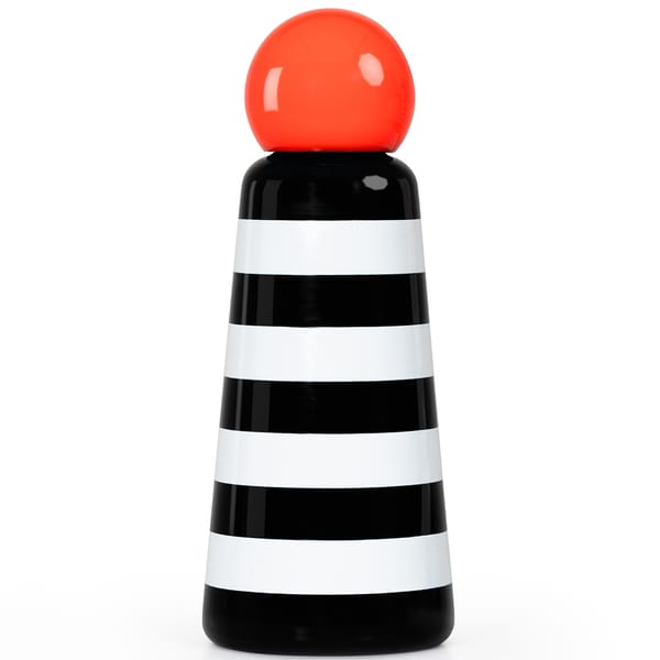 skittle shape black and white water bottle