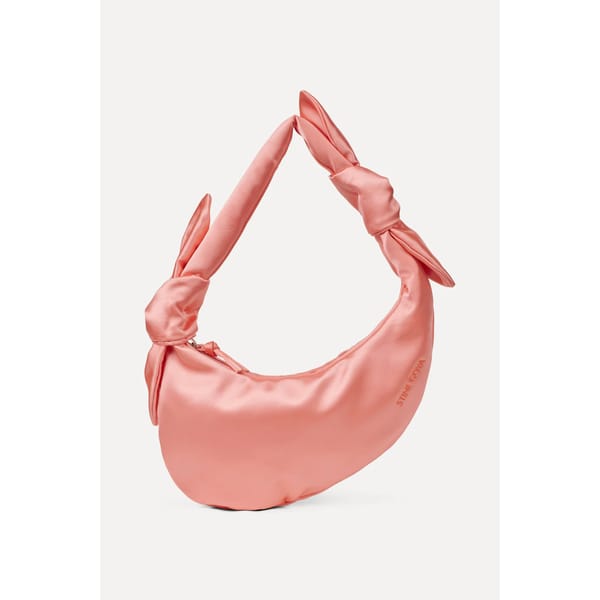 coral silk shoulder bag