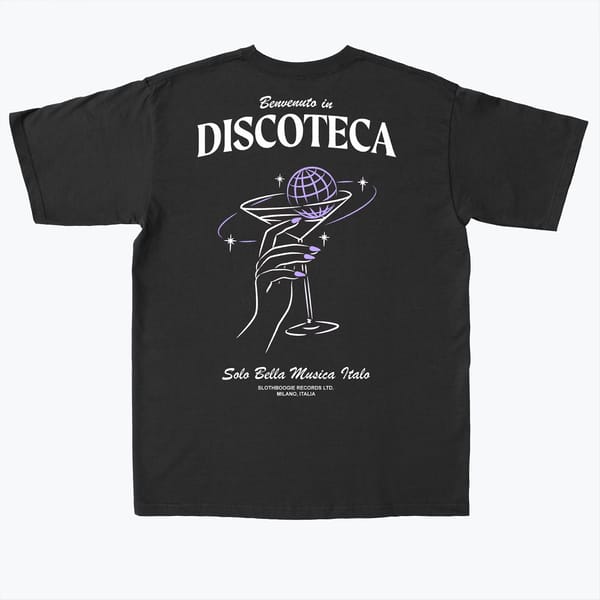 discoteca print back t-shirt