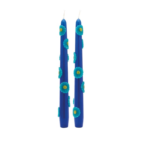 BLUE FLORAL CANDLES