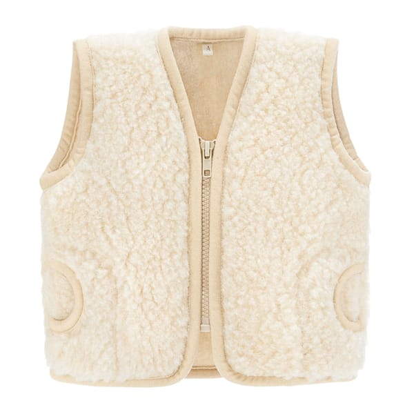 ANDO A Basic Brand MAMA Clara 100% Wool Vest (Latte)