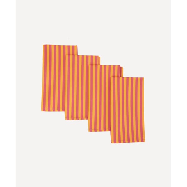 GLASSETTE Atelier Raff Cinnamon Stripe Napkins X 4