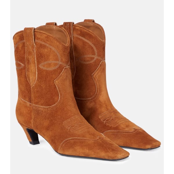 Khaite Dallas suede cowboy boots