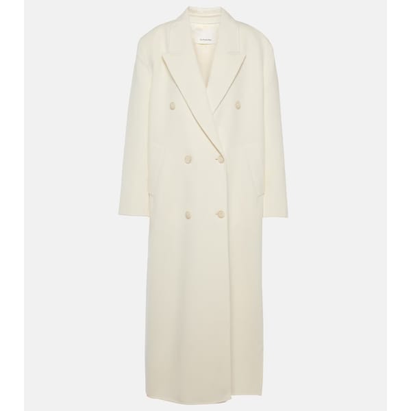 The Frankie Shop Gaia oversized wool-blend coat in white