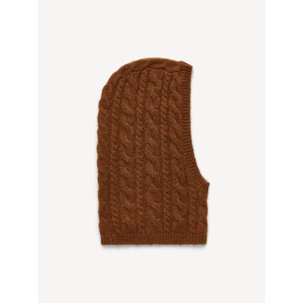 brown wool balaclava