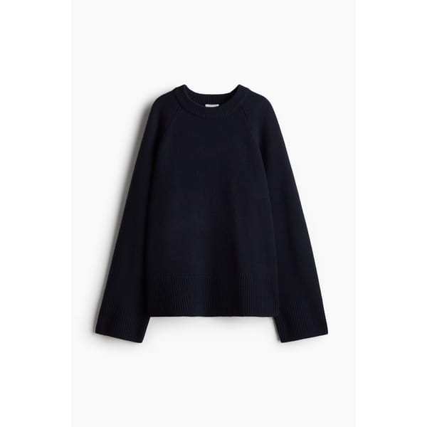 Cashmere-blend jumper navy