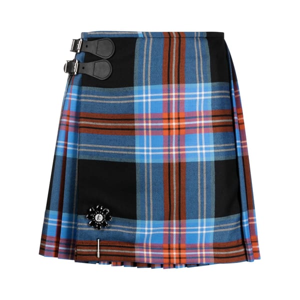 FARFETCH Charles Jeffrey Loverboy pleated tartan mini kilt
