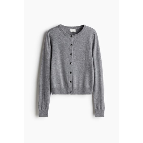 grey cashmere cardigan