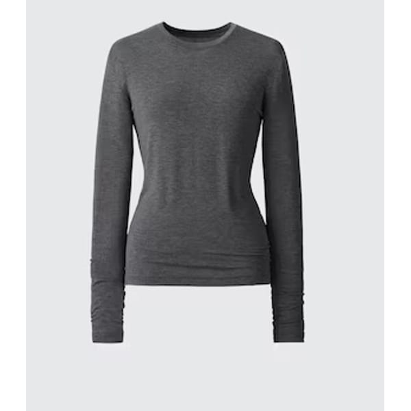 HEATTECH Extra Warm Cashmere Blend Crew Neck T-Shirt IN GREY