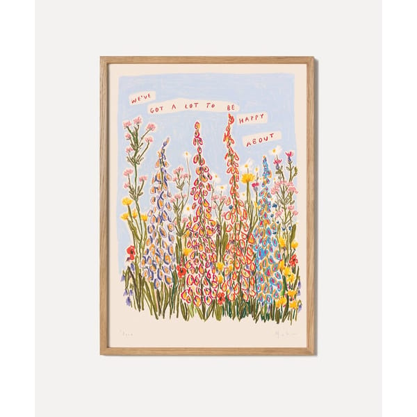 LUCY MAHON We've got a lot to be happy about (pink) - limited edition giclée print