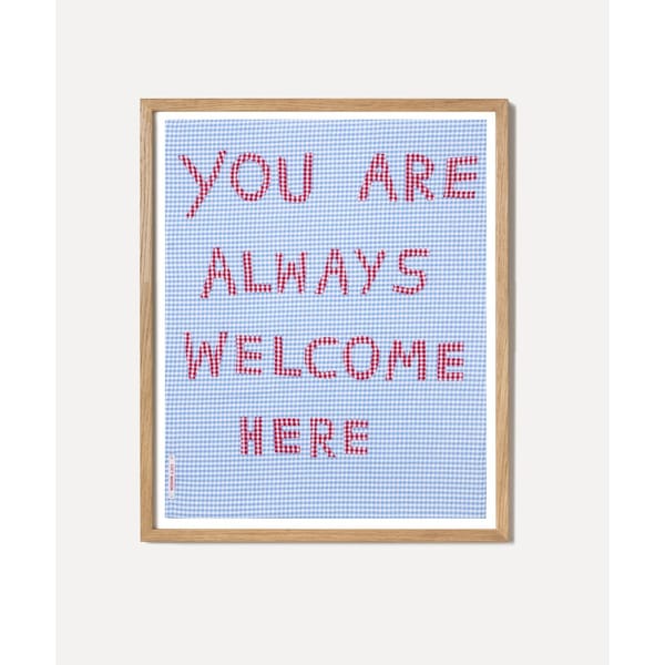 lucy mahon You are always welcome here (gingham) - limited edition print